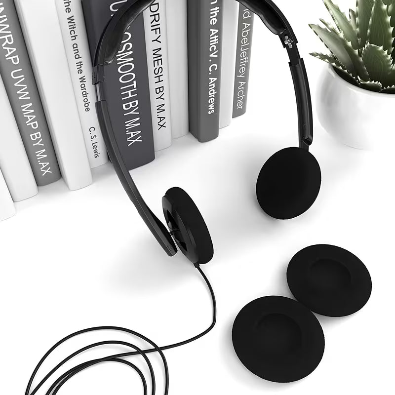 Headphone Ear Cushions, Ultra-soft Sponge Covers, Suitable for Most Standard-sized Office Phone Headsets and Earphone Replacement Ear Pads