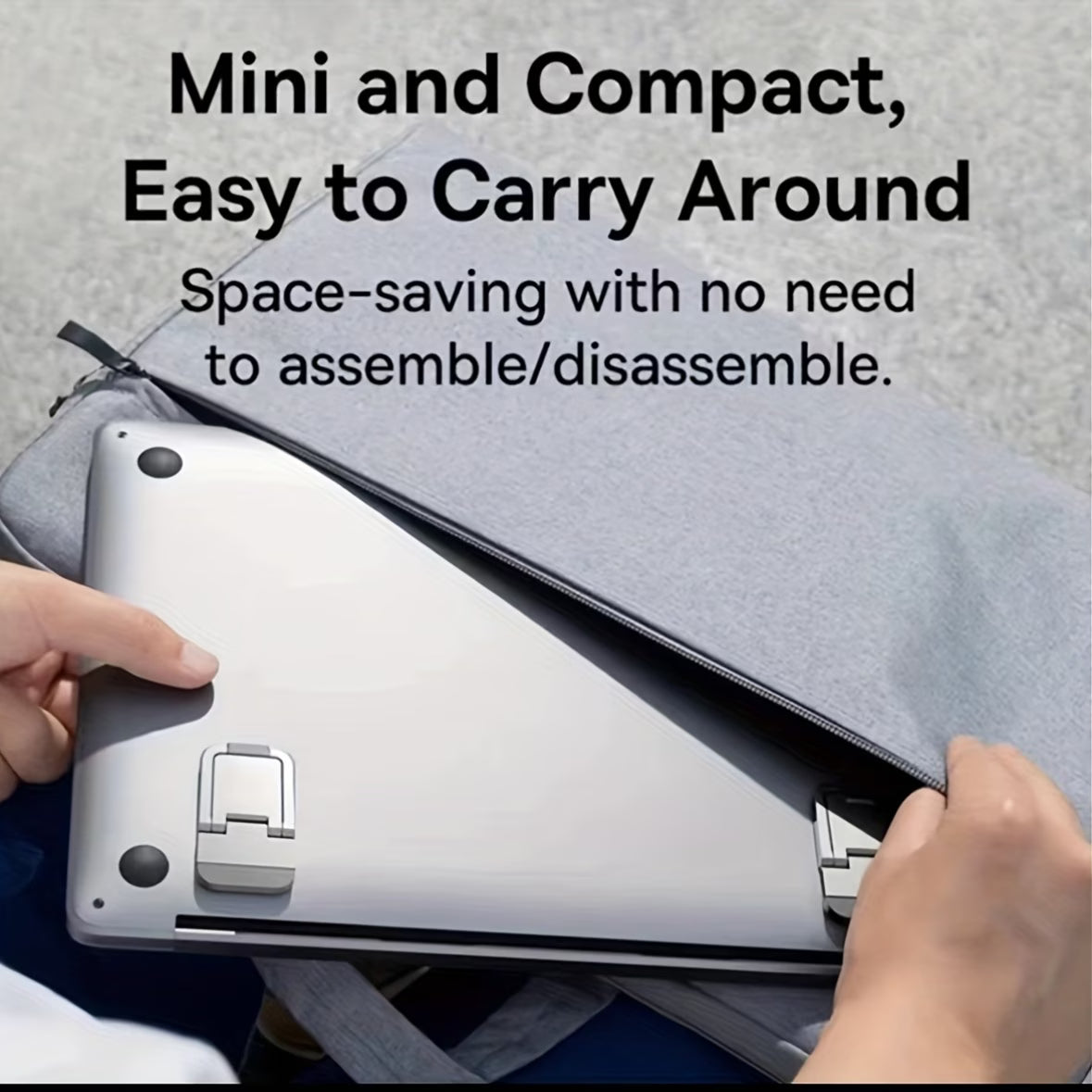 Compact Portable Laptop Stand: Invisible, Foldable, Ergonomic Desk Support for 10-18 Inch Laptops, Tablets, Keyboards, and Phones