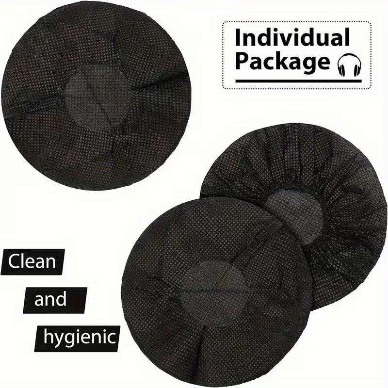 Individually Packaged Disposable Earphone Covers, Non-Woven Elastic Earphone Covers, Specifically for Over-Ear Headphones, Dustproof, Sweatproof, Breathable Protective Covers