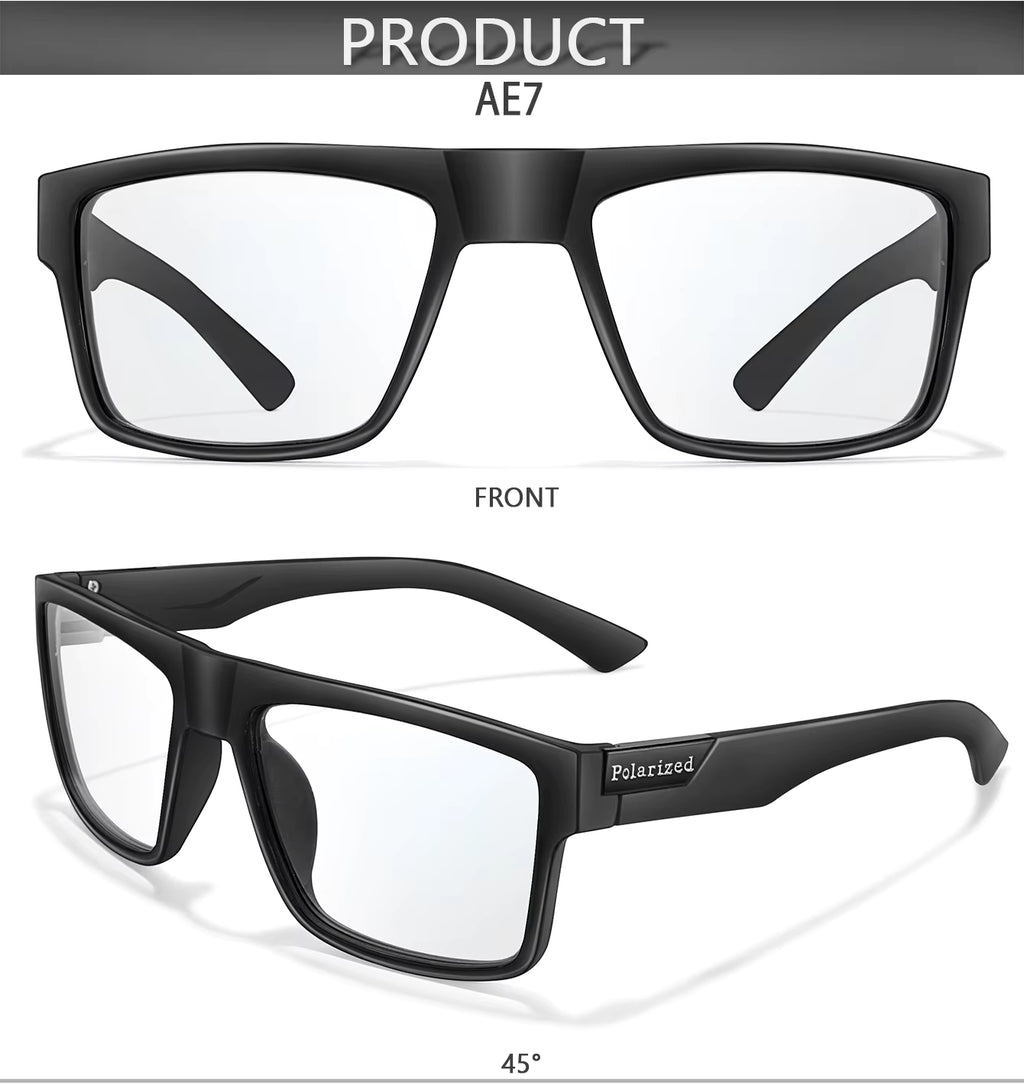3-Pairs Classical Square Photochromic Sunglasses Outdoor Sports Cycling Running Driving Men Women Festival Party Wear Eyewear