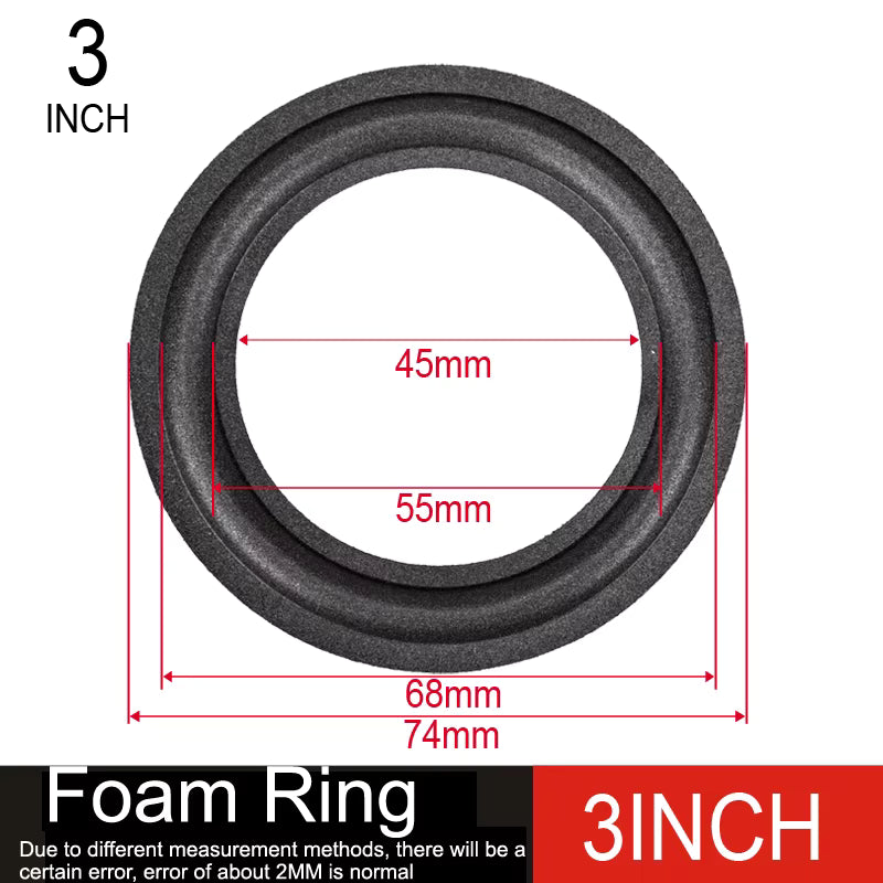 DIYLIVE Subwoofer Foam Edge Folding Ring Speaker Repair Accessories 2-12 Inch Diameter 50-366mm Compatible with 3 3.5 4 5 6.5 8