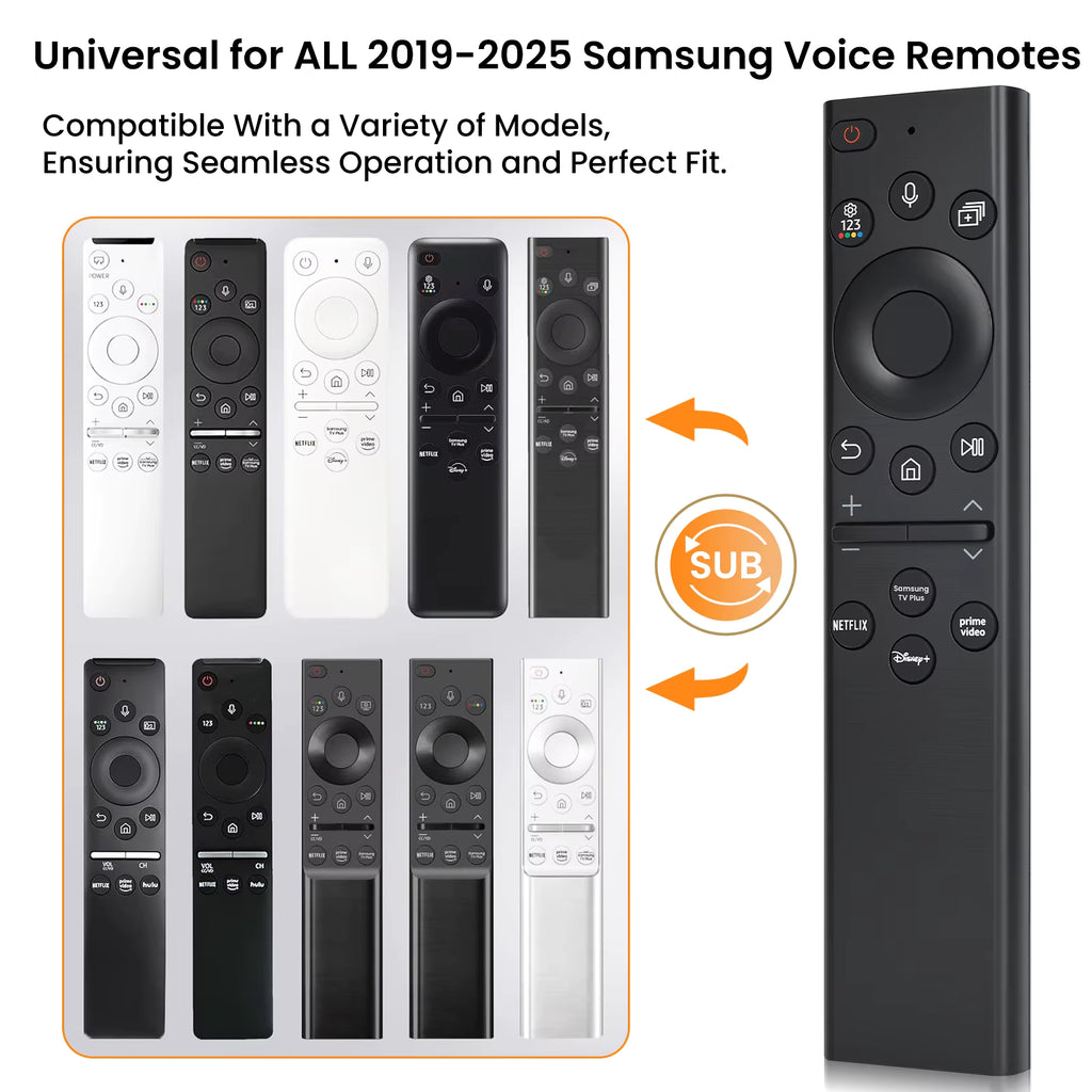 for Samsung TV Remote with Voice Control - Replacement for 2018-2026 Samsung Smart TVs (Frame/QLED/Crystal), No Solarcell