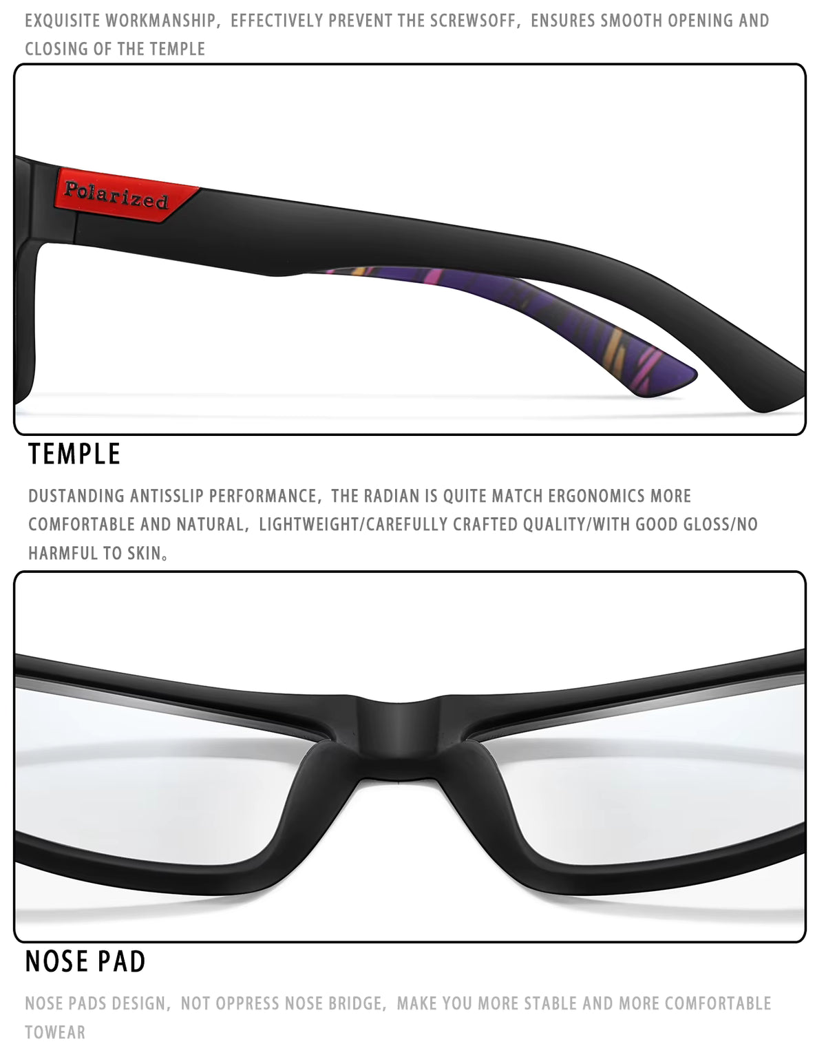 3-Pairs Classical Square Photochromic Sunglasses Outdoor Sports Cycling Running Driving Men Women Festival Party Wear Eyewear