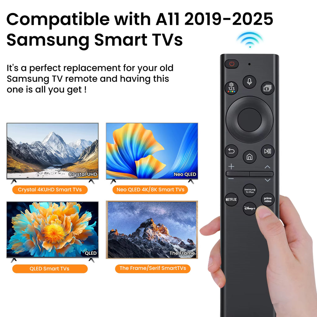 for Samsung TV Remote with Voice Control - Replacement for 2018-2026 Samsung Smart TVs (Frame/QLED/Crystal), No Solarcell