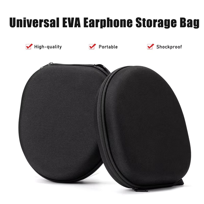 Universal Headphone Storage Bag Portable Shockproof Headset Case for Sony WH-CH500 JBL Tune 520BT Anker Bose Wireless Headset