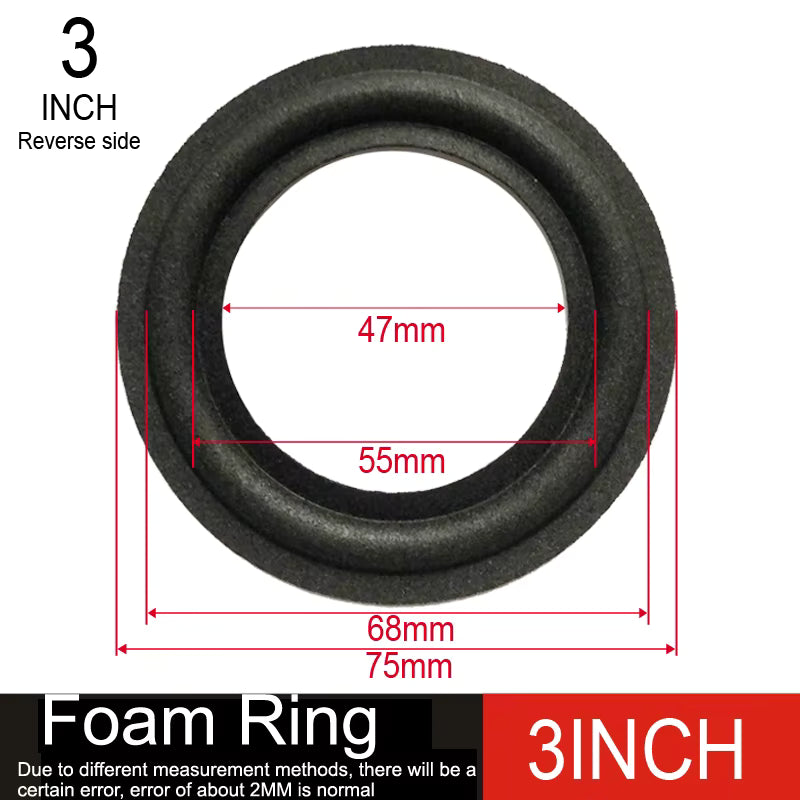 DIYLIVE Subwoofer Foam Edge Folding Ring Speaker Repair Accessories 2-12 Inch Diameter 50-366mm Compatible with 3 3.5 4 5 6.5 8