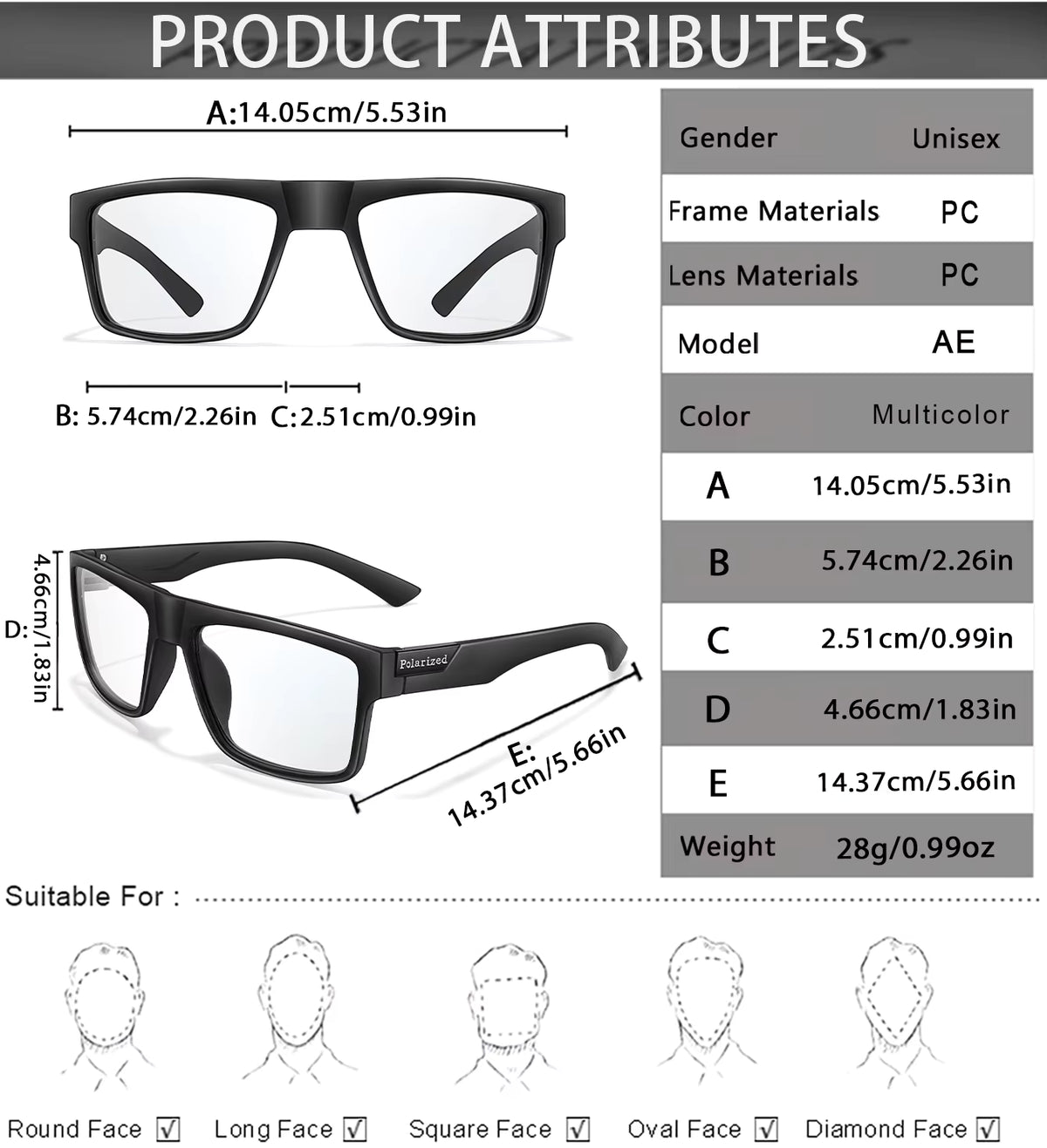 3-Pairs Classical Square Photochromic Sunglasses Outdoor Sports Cycling Running Driving Men Women Festival Party Wear Eyewear