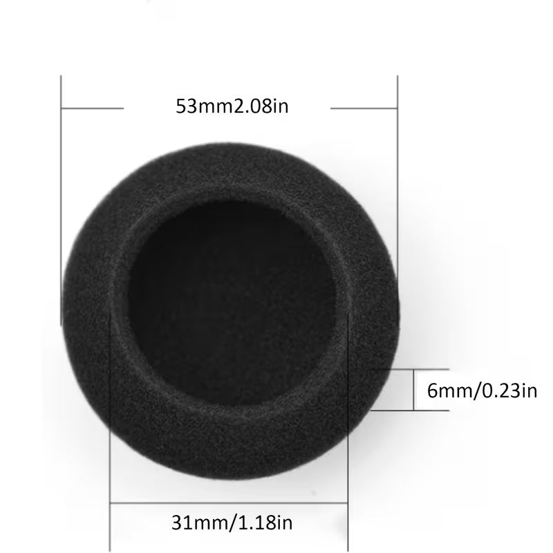 Ear Cushions Foam Replacement for Headphones Most Standard Size Office Telephone Headsets H251 H251N H261 H261N H351 H351N H361 H361N Headset Disposable Covers, Black
