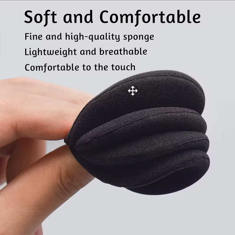 Ear Cushions Foam Replacement for Headphones Most Standard Size Office Telephone Headsets H251 H251N H261 H261N H351 H351N H361 H361N Headset Disposable Covers, Black