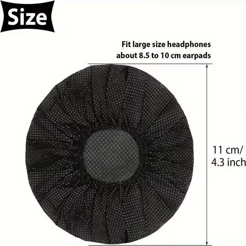 Individually Packaged Disposable Earphone Covers, Non-Woven Elastic Earphone Covers, Specifically for Over-Ear Headphones, Dustproof, Sweatproof, Breathable Protective Covers