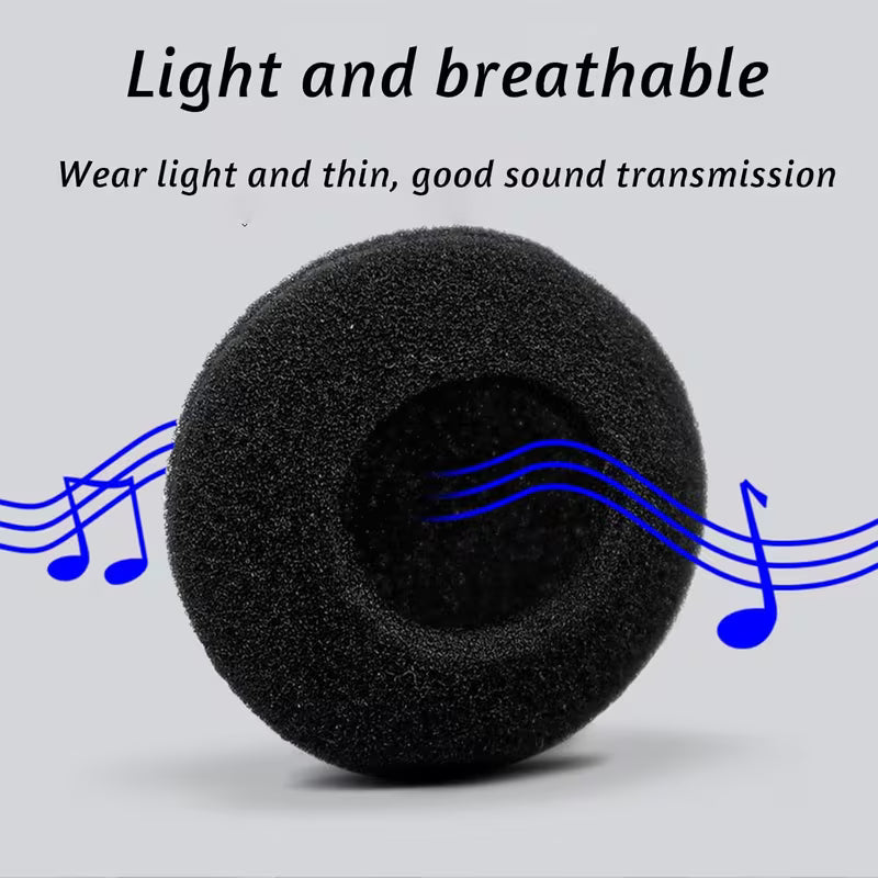 Ear Cushions Foam Replacement for Headphones Most Standard Size Office Telephone Headsets H251 H251N H261 H261N H351 H351N H361 H361N Headset Disposable Covers, Black
