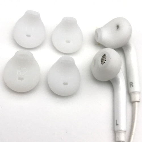 1 Pair Silicone Earbuds Tips Covers Anti-Slip Replacement Buds for Samsung Galaxy Note 5/Note 7/S7/S6 Edge White/Black