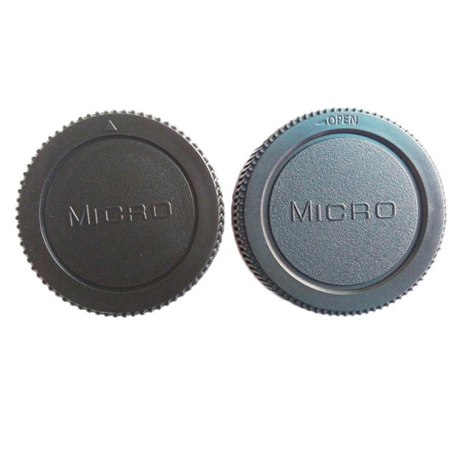 camera Body cap + Rear Lens Cap for Canon nikon Sony NEX for Pentax Olympus Micro M4/3 Panasonic M42 FD Camera Mount - NATASHAHS
