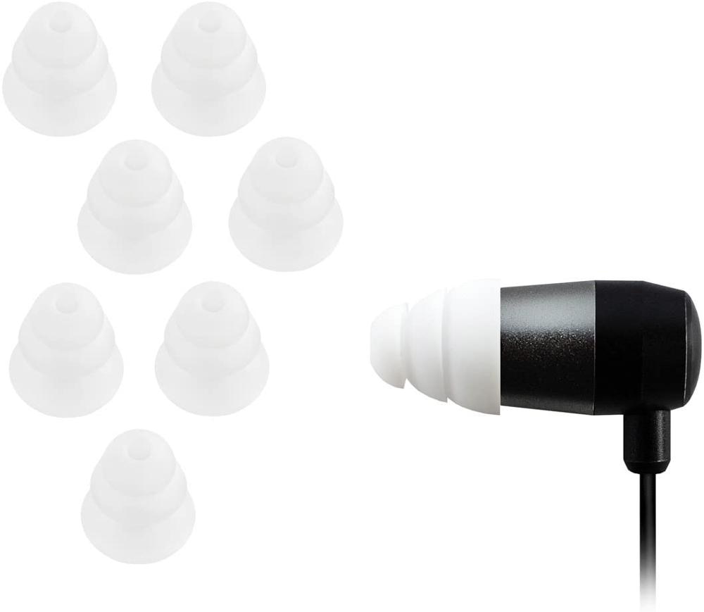 1 Pair Replacement Triple Flange Ear Tips Earbuds Silicone For Most in Ear Headphones for Sony Senso Powerbeats Jaybird etc - NATASHAHS
