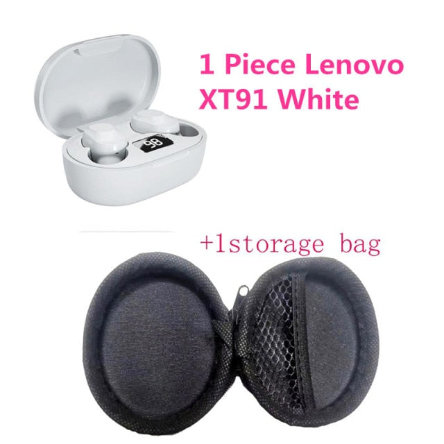 Original Lenovo XT91 TWS Earphone Wireless Bluetooth Headphones with Control Gaming Headset Stereo bass With Mic Noise Reduction - NATASHAHS